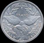 Nouvelle-Caldonie - pice de 1 franc depuis 1972 Rpublique Franaise I.E.O.M. - revers