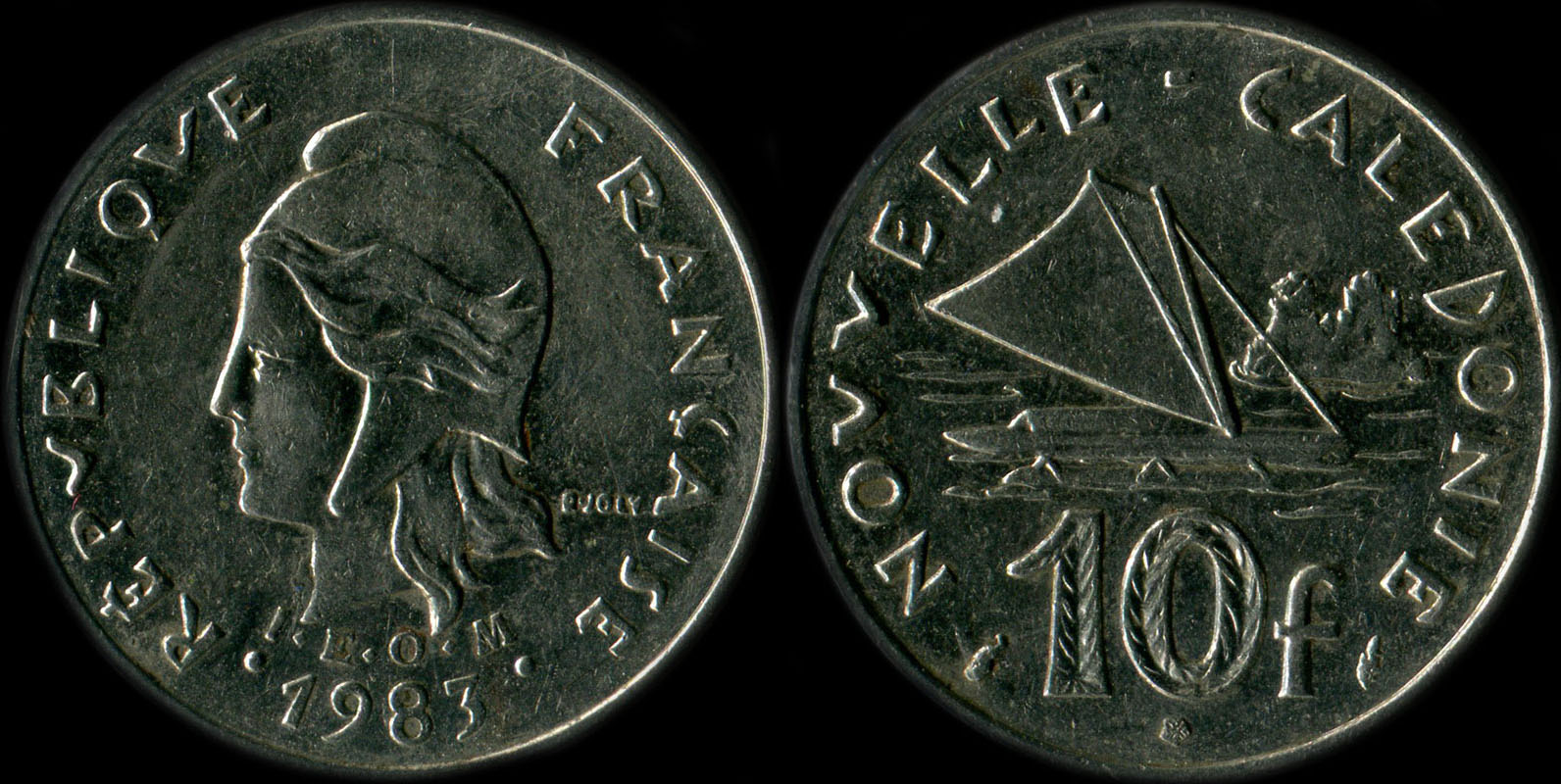 Pice de 10 francs 1983 Nouvelle-Caldonie
