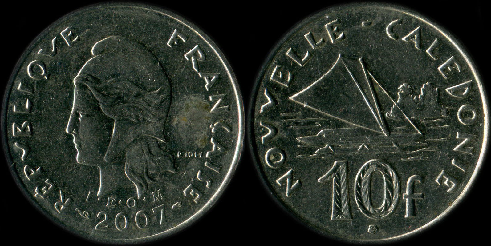 Pice de 10 francs 2007 Nouvelle-Caldonie
