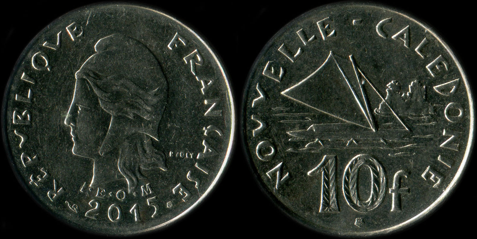 Pice de 10 francs 2015 Nouvelle-Caldonie