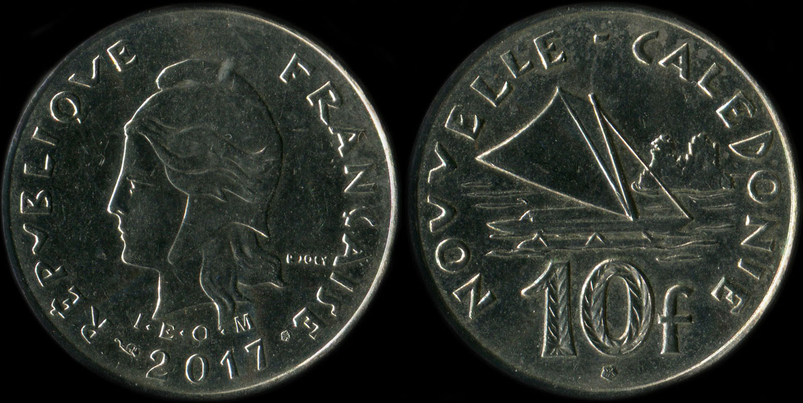 Pice de 10 francs 2017 Nouvelle-Caldonie