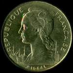 Pice de 20 francs 1964 - Archipel des Commores - avers