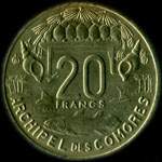 Pice de 20 francs 1964 - Archipel des Commores - revers