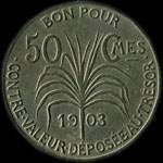 Pice de 50 centimes 1903 Guadeloupe et dpendances - revers