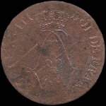 Pice de 10 centimes Guyane franaise - 1818A - Louis XVIII Roi de France - avers