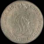 Pice de 10 centimes Guyane franaise - 1846A - Louis XVIII Roi des Franais - avers