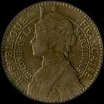Pice de 1 franc 1922 colonie de la Martinique - avers