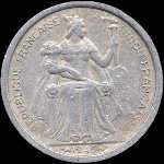 Polynsie - pice de 2 francs 1949 Etablissements franais de l'Ocanie - avers