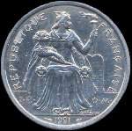 Polynsie - pice de 2 francs 1991 Polynsie franaise I.E.O.M. - avers
