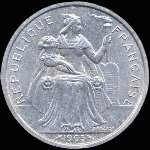Polynsie - pice de 5 francs 1965 Rpublique franaise - avers