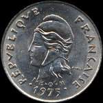 Polynsie - pice de 10 francs 1975 Polynsie franaise  I.E.O.M. de 1972  2005 - avers