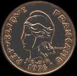 Polynsie - pice de 100 francs 1976 Polynsie franaise  I.E.O.M. de 1976  2005 - avers
