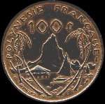 Polynsie - pice de 100 francs 1976 Polynsie franaise  I.E.O.M. de 1976  2005 - revers