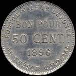 Pice de 50 centimes 1896 Rpublique franaise - Ile de la Runion - revers