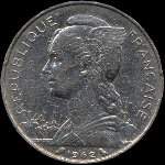 Pice de 50 francs 1962 Rpublique franaise - Runion - avers