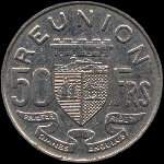 Pice de 50 francs 1962 Rpublique franaise - Runion - revers