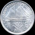 Pice de 1 franc Saint-Pierre et Miquelon 1948 - Rpublique franaise Union franaise - revers