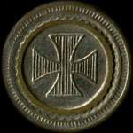 Jeton anonyme de 50 centimes avec une croix patte - avers