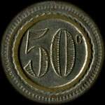 Jeton anonyme de 50 centimes avec une croix patte - revers