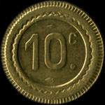 Jeton anonyme de 10 centimes avec un oblisque - revers