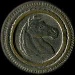 Jeton anonyme de 50 centimes avec une tte de cheval - avers