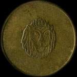 Jeton anonyme de 10 centimes avec une tte de tigre de la Taverne du Tigre  Strasbourg - avers