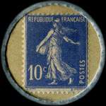 Exemple de timbre 10 centimes bleu