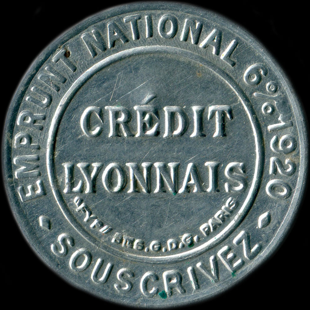 Timbre-monnaie Crdit Lyonnais type 2b