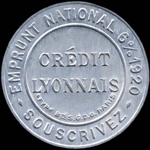 Timbre-monnaie Crdit Lyonnais type 3