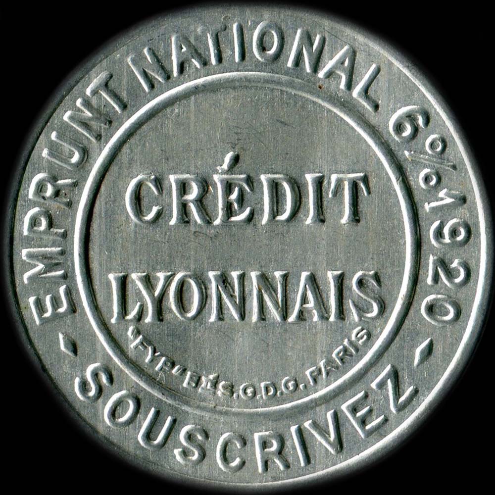 Timbre-monnaie Crdit Lyonnais type 5