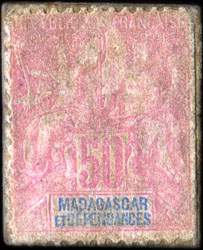 Timbre-monnaie Madagascar et Dpendances (Comores) type Chien - 50 centimes