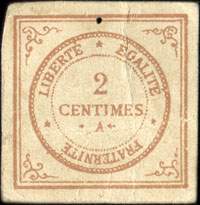 Timbre-monnaie Madagascar type Zbu - 25 centimes