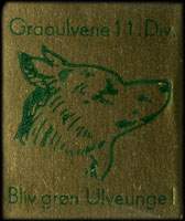 Timbre-monnaie Bliv grøn Ulveunge! sur carton dor - Danemark