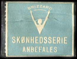 Timbre-monnaie Brizzard - Sknheddserie Anbefales - 1 re sur fond bleu - texte blanc
