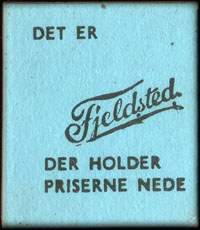 Timbre-monnaie Det er Fjeldsted - Der holder priserne nede - 1 re sur carton bleu - Danemark