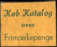 Timbre-monnaie Kb Katalog over Frimrkepenge sur carton jaune-orang - Danemark