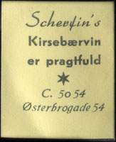 Timbre-monnaie Scherfin’s - Kirsebrvin er pragtfuld - C. 5054 - sterbrogade 54 - Danemark