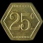 Jeton 1 - 25 centimes � localiser - revers