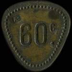 Jeton AB (contremarque) 60 centimes � localiser - revers