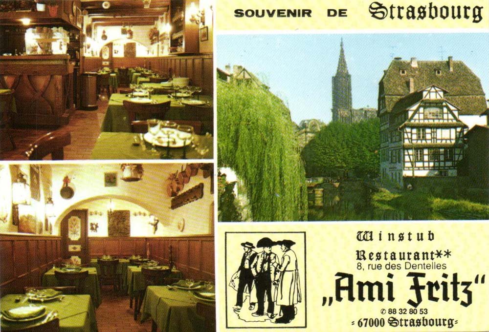 Le restaurant l'Ami Fritz à Strasbourg