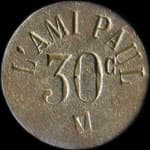 Jeton L'Ami Paul - 30 centimes - avers