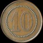 Jeton A.R 10 centimes (ou francs?) � localiser - revers