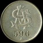 Jeton A.S. 596 - 1 franc � localiser - avers