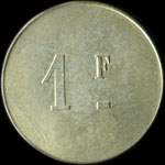 Jeton A.S. 596 - 1 franc � localiser - revers