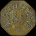 Jeton Auguste Br�gou - 5 centimes localis� � Paris - avers