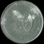Jeton Baillet - 10 (centimes) � localiser - revers