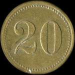 Jeton Bajazzo / 6795 - 20 (centimes) - � localiser - revers