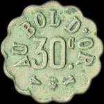 Jeton Au Bol d'Or - 30 centimes localis� � Paris par Claude Demeester - avers