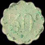 Jeton Au Bol d'Or - 30 centimes localis� � Paris par Claude Demeester - revers