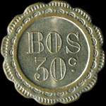 Jeton BOS - 30 centimes � localiser - revers